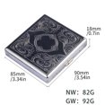 thumbnail image 2 of 1 Uds caja de cigarrillos metálica plateada caja de cigarrillos anticompresión portátil de acero inoxidable en relieve caja de cigarrillos con personalidad de moda para hombres con humo áspe, 2 of 4