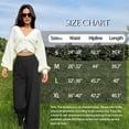 thumbnail image 3 of OQQ Women's Wide Leg Pants High Waist Casual Lounge Travel Vacation Loose Pants, 3 of 7