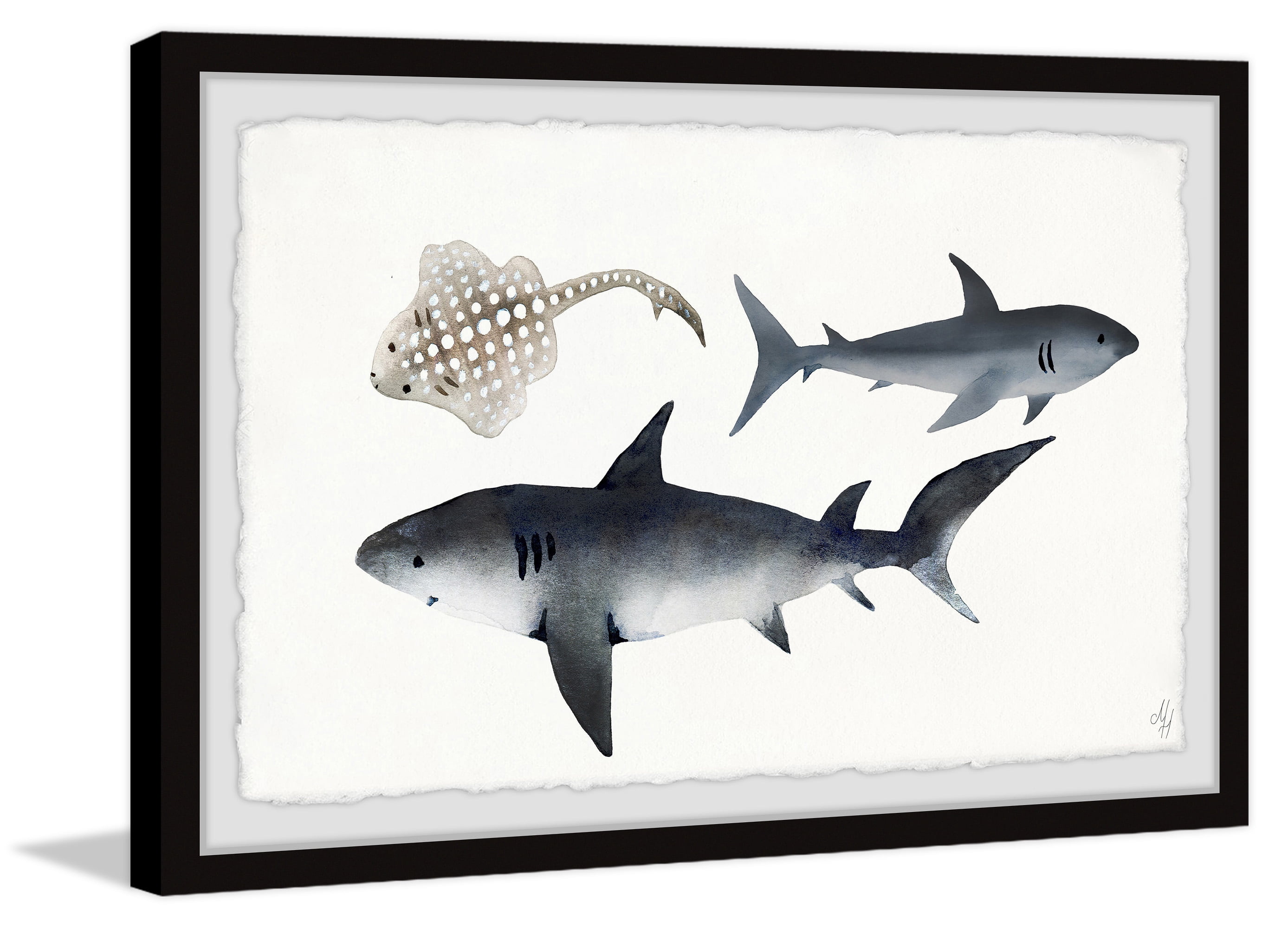 Marmont Hill Kings Of The Sea Framed Wall Art, 24.00" x 1.50"