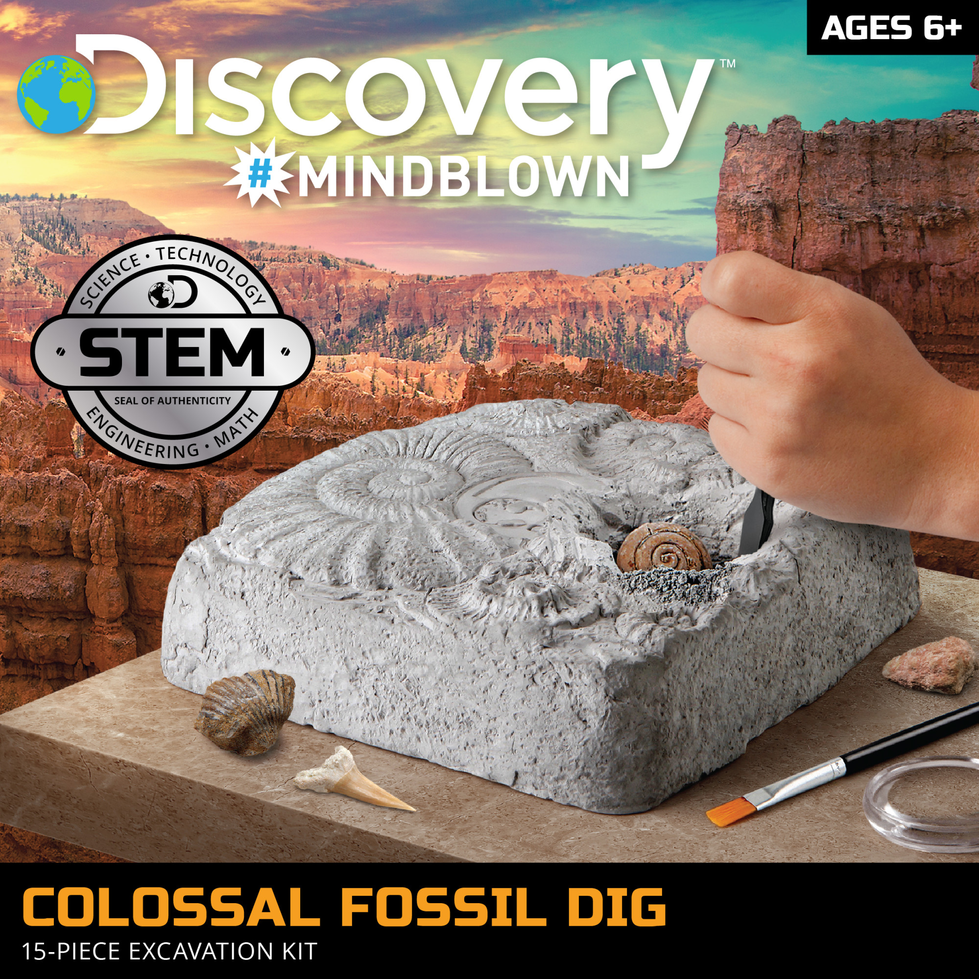 Discovery #Mindblown Colossal Fossil Dig Excavation Kit photo 5