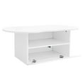 thumbnail image 4 of Sumdeal 39.5-inch White/Black Cloud-Shaped Coffee Table with Drawers and Storage Compartments, a Modern Living Room Centerpiece with a Sliding Design and Practical Decorative Furniture., 4 of 9