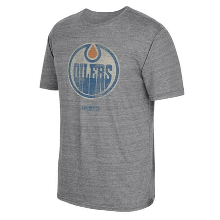 Edmonton Oilers CCM Big Logo Tri-Blend T-Shirt (Heather Grey) - Medium ...