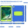 thumbnail image 6 of XYX Case for iPad 9.7 inch/iPad 6th/5th Gen/Air 2, Dual Layer Slim Heavy Shockproof Rugged Protective Cover Case with Kickstand (Blue Lime), 6 of 7