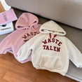 thumbnail image 2 of Baozhu Children Girl Sweatshirts Winter Wool Thick Kids Hooded Long Sleeves Hooded Sweatshirt Warm Toddler Girls Clothes, 2 of 5