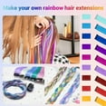 thumbnail image 3 of 43PCS Colored Clip in Hair Extensions, 22 Inch Rainbow Long Straight Hairpieces Synthetic, Colored Hair Extensions Party Highlights Hairpiece for Women Girls, 43 Colors, 3 of 7