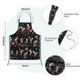 thumbnail image 7 of Black Halloween Dancing Skeletons Kids Aprons for Girls and Boys,Adjustable Neck Strap Toddler Aprons for Kids Cooking Baking,23.6"x19", 7 of 7