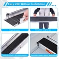 thumbnail image 3 of Adjustable Wheelchair Ramp, 4-7 ft Portable Wheelchair Ramp for Home Step, Door Threshold Wheelchair Ramps for Home, Non-Slip Aluminum Scooter Ramp for Car, Doorways, Curbs, Stairs-2PCS, 3 of 7