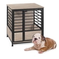 thumbnail image 2 of Small Dog Crate Cage Living Room Side End Table, Gray-Beige, 2 of 6