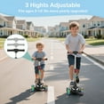 thumbnail image 4 of Electric Scooter for Kids Age 3-6, Bluetooth & Display Foldable 3-Wheel Escooter, Light-Up Wheels & Pedal Adjustable Scooter, 2-Speed Electric Ride On Toys (Black), 4 of 7