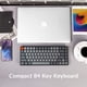 thumbnail image 2 of Keychron K2 Teclado mecánico Bluetooth con diseño del 75% con interruptor rojo Gateron G Pro/retroiluminación LED blanca/anti fantasma/N-Key Rollover/teclado compacto de computadora con cable USB C de, 2 of 5