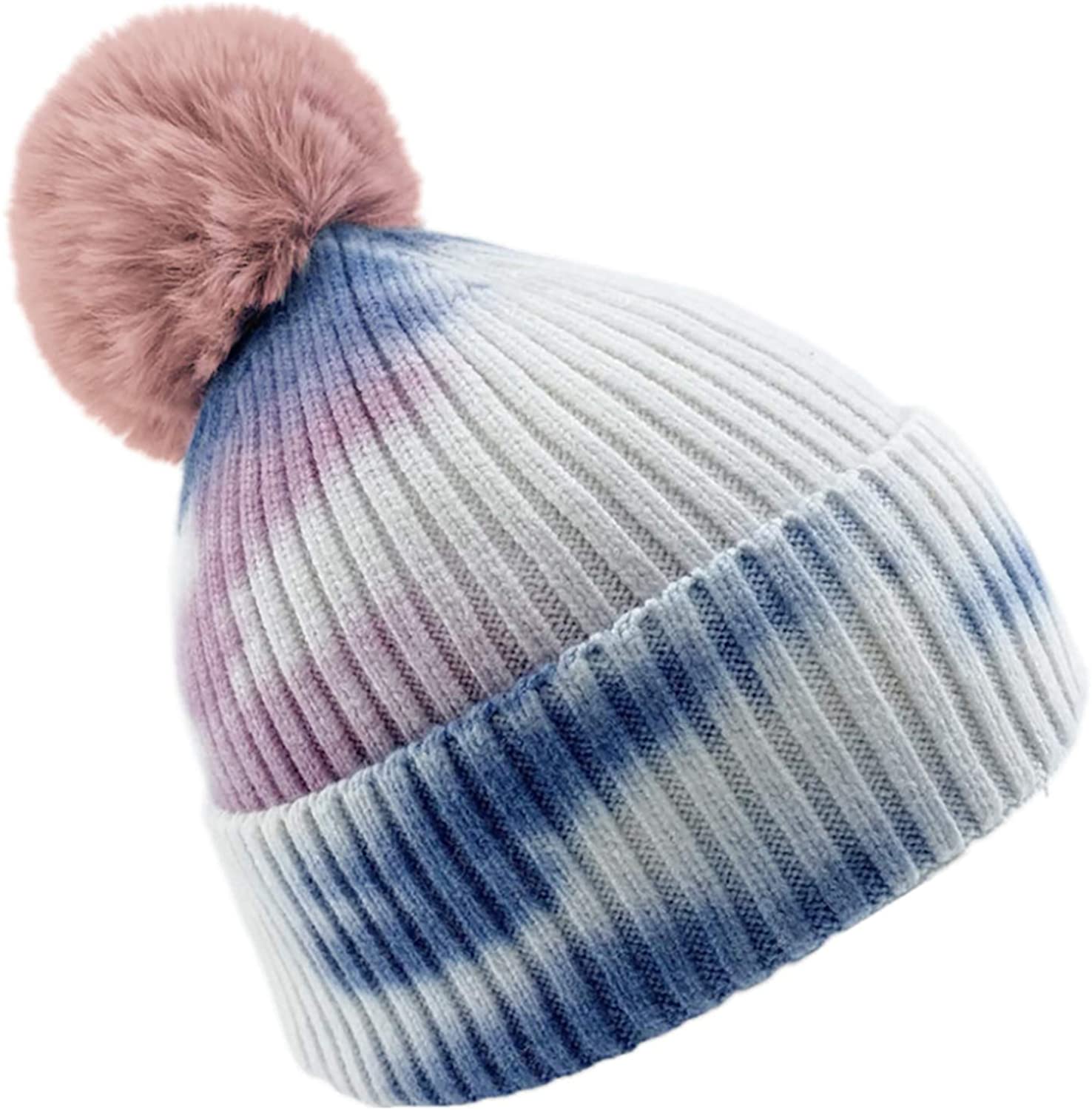 Unisex Winter Tie Dye Beanies Hats 