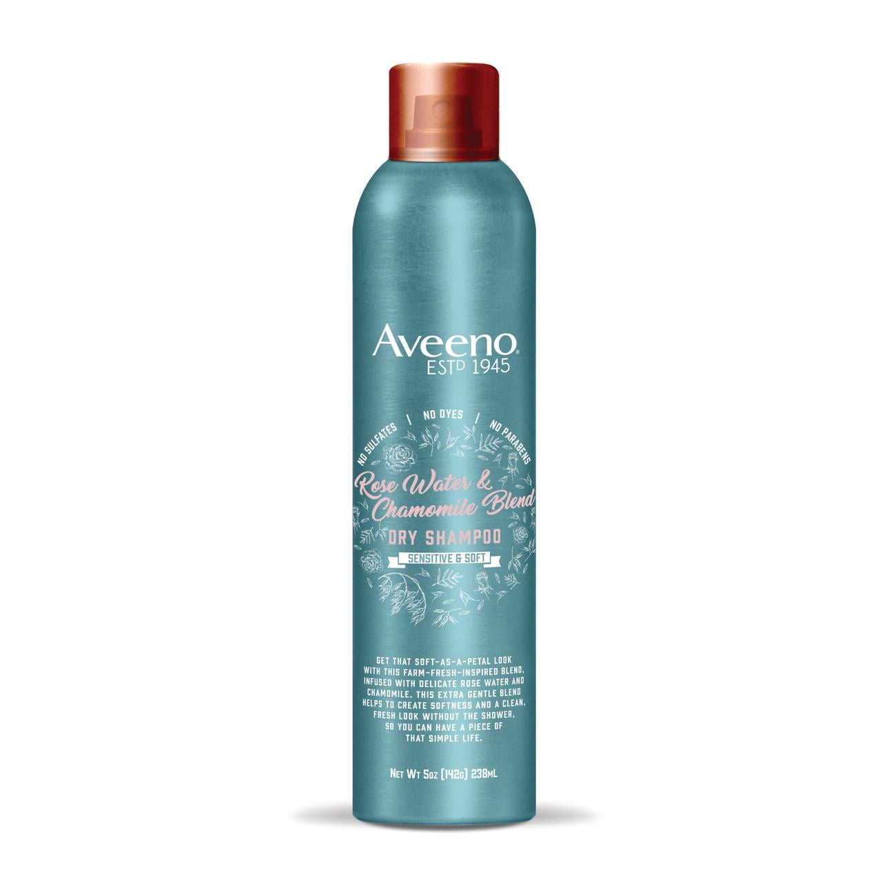 Aveeno Rose Water & Chamomile Blend Gentle Dry Shampoo for Sensitive