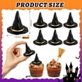 thumbnail image 2 of 12Pcs Plastic Witch Hats Mini Halloween Witch Hats Wizard Hat for DIY Crafts Bottle Toppers Halloween Party Supplies, 2 of 8