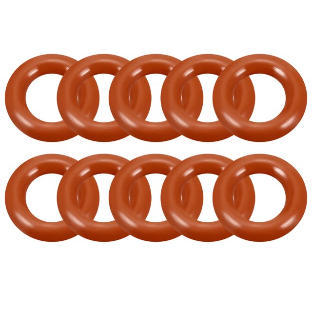 Unique Bargains Joint Torique en Silicone 10mmx5.2mmx2.4mm VMQ Joint d'Étanchéité Rouge 10 Pcs