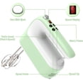 thumbnail image 2 of Hand Mixer Electric, 9 Speed 400W Handheld Mixer with Digital, Touch Button, Turbo, Snop-On Storage Case, 5 Stainless Steel Accessories, Mixer Electric Handheld for Cake, Cookie, Egg (Grass Green), 2 of 15