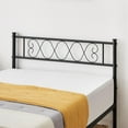 thumbnail image 5 of GAOMON Twin Size Metal Bed Frame with Heart Design Headboard, Under Bed Storage, No Box Spring Needed, Black, 5 of 7