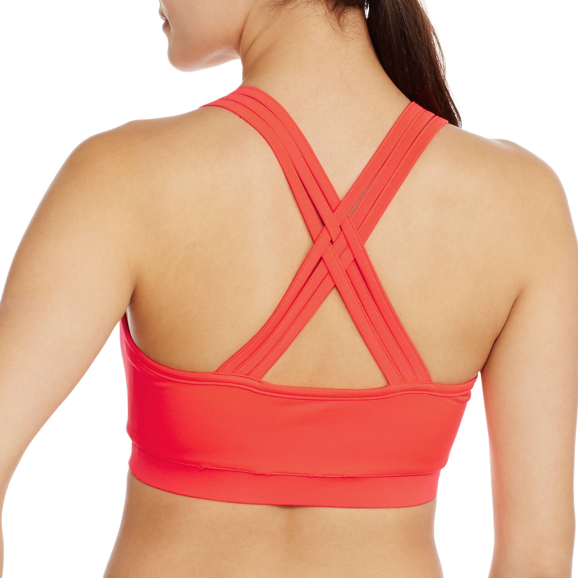 Women's High Neck Strappy Back Fashion Sports Bra