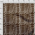 thumbnail image 2 of oneOone Cotton Poplin Brown Fabric Snake Animal Skin Craft Projects Decor Fabric Printed By The Yard 42 Inch Wide, 2 of 4