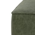 thumbnail image 6 of Christopher Knight Home Modern PU Leather Square Ottoman, Versatile Footrest & Side Table, Green, 6 of 8