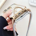 thumbnail image 6 of ZHaobin Crossboby Lanyard Plating Clear Phone Case for iPhone 16 15 14 13 12 11 Pro Max  for Magsafe Magnetic Necklace Cord Strap Cover (iPhone 15 Pro Max,Gold), 6 of 7