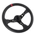 thumbnail image 1 of Volant de Course Universel 14 Pouces, Volant de Course en Aluminium PVC Volant de Dérive, Volant de Sport pour Adaptateur de Moyeu 6 Trous, 1 of 7