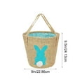 thumbnail image 3 of Easter Rabbits Bag Round Buckets Bag, Linen Tote Bag for Gift and Daily Use, 9.5x9 Inches, 3 of 6