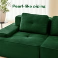 thumbnail image 5 of Aukfa 6-Piece Tufted Modular Corduroy Sectional Sofa with 2 Ottomans for Living Room, 128.5-in Wide Sofa Seat, Green, 5 of 8