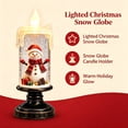 thumbnail image 4 of Lighted Christmas Snow Globe Candle Holder, 6.1 in Tabletop Snow Globe Figurine for Mantel Shelf Winter Decor, 4 of 9