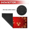 thumbnail image 5 of Christmas Kitchen Mats Set of 2, Xmas Kitchen Rugs, Red & Gold Snowflake, Merry Christmas and Happy New Year Design, Non - Slip Floor Mats for Kitchen, Entryway, Holiday Decor 17x30 + 17x47 Inch, 5 of 7