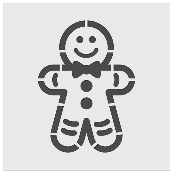 Gingerbread Man Christmas Cookie DIY Cookie Wall Craft Stencil - 5.5 Inch