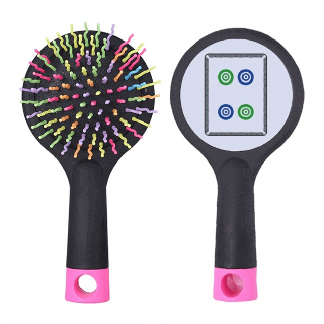 Brosse à Cheveux Démêlante Motif 4 Carreaux Circulaire Mahjong