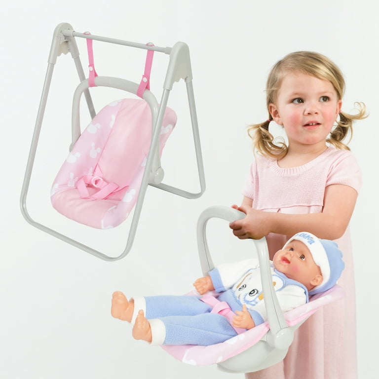 Yexmas 2 in 1 Baby Doll Swing and Portable Carrier Seat for