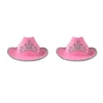 thumbnail image 4 of Minnieouse Sombrero de estilo vaquero occidental a la moda, decoración de plumas, gorro de diamantes de imitación, accesorio para la Lentejuelas 2piezas, 4 of 6