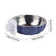 thumbnail image 2 of OCCOA Stainless Hanging Pet Bowl for Crate Cage Feeder, Adjustable Hook On Water Food Bowl for Dogs Cats, Spatter Proof Removable Easy Clean, Blue, 2 of 6