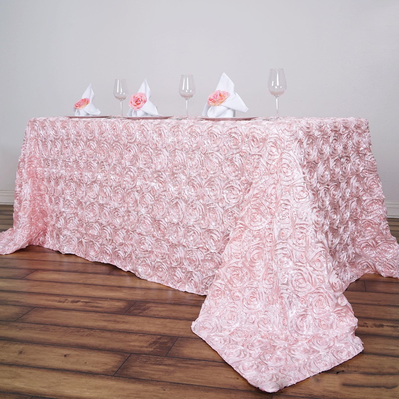 Efavormart Rosette/ Rose Pattern Rectangle Tablecloth 90x156 for Kitchen Dining Catering Wedding