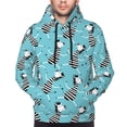 thumbnail image 4 of Hoodies for Men - funny cute zebra blue Long Sleeve Comfrt Men'S Fashion Hoodies & Sweatshirts, Sweatshirts for Men Hoodies Pullover Clothing Clothes with Pouch, 4 of 7