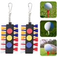 thumbnail image 3 of 2 Sets Golf Tee Holder Plastic Golf Tee Caddy Keeper with Keychain for Golf, 3 of 8