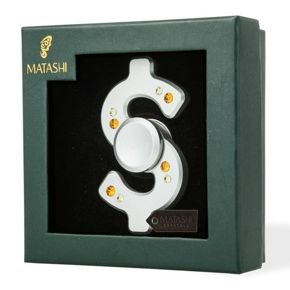 Matashi  Home Decorative Showpiece Hanging Christmas Tree Dollar Sign Ornament with Crystals Metal Finish