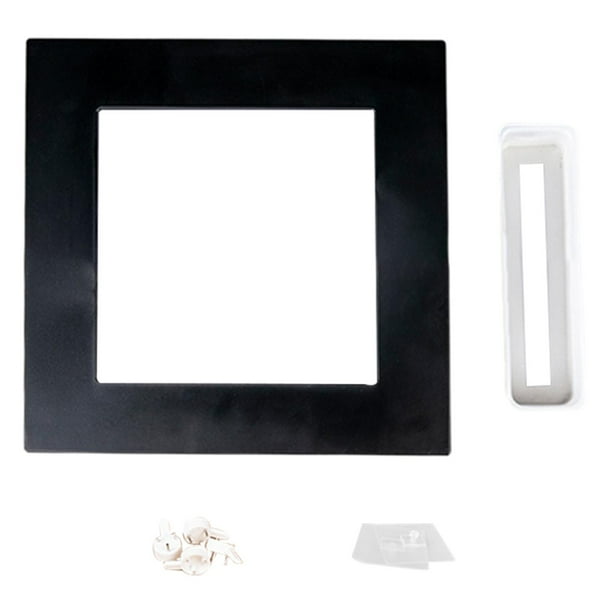 Macetero de pared moderno para colgar plantas de aire. Negro 20x20x4.5cm