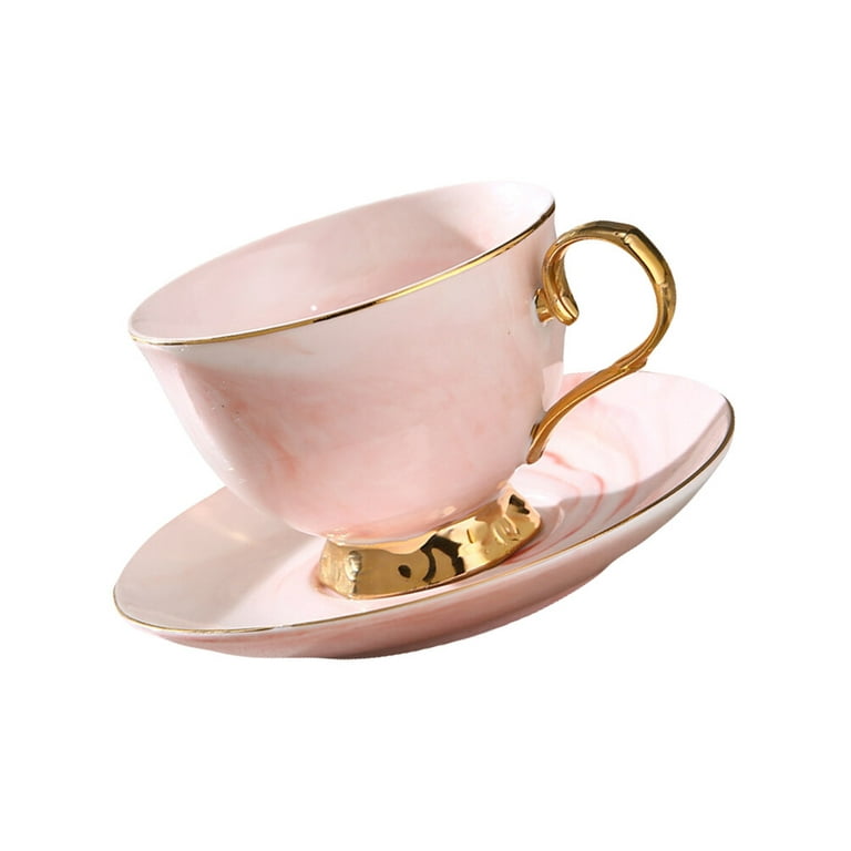 TILANY Tea Cup and Saucer Set - Luxury 10 Oz Ceramic Latte Mug with Golden  Spoon & Wooden Coffee Sau…See more TILANY Tea Cup and Saucer Set - Luxury