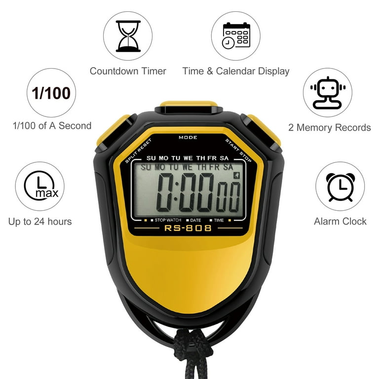 Professional Handheld Digital Stopwatch Sport Running Training Chronograph  Timer Sports Timer Chronograph