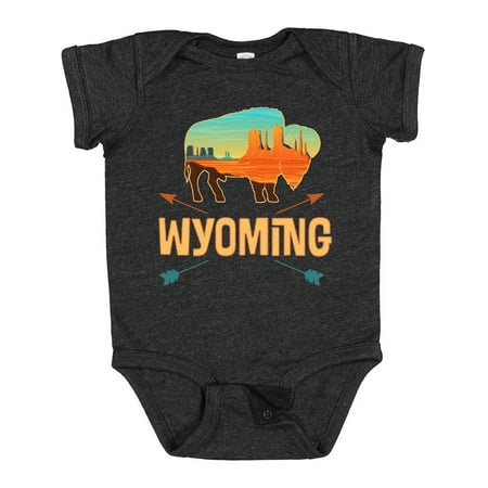 

Inktastic Wyoming Vacation Buffalo Silhouette Gift Baby Boy or Baby Girl Bodysuit