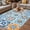 Blue, variant on Blue Mediterranean Outdoor Rug for Patio/Deck/Porch, Non-Slip Large Area Rug 5 x 7 Ft, Vintage Moroccan Tiles Texture Indoor Outdoor Rugs Washable Area Rugs, Reversible Camping Rug Carpet Runner