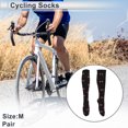 thumbnail image 2 of Calcetines de ciclismo Unique Bargains, transpirables, moldeadores, absorbentes de sudor, calcetines para bicicleta al aire libre, rojo y negro, tamaño M, neutros y universales, 2 of 7