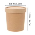 thumbnail image 2 of Niceauty Disposable Kraft Paper Bowl, Light Brown, Lidded, Good Sealing, Practical 20Pcs, 2 of 7