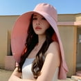 thumbnail image 4 of Sun Protection Hat with Large Brim Solid Color Friendly to Skin Quick-Drying Moisture-Wicking Fabric Breathable Cooling Hoodie Hat, 4 of 7