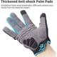 thumbnail image 5 of Guantes de ciclismo con pantalla táctil para hombre y mujer, con acolchado de gel, antigolpes, transpirables, para ciclismo de montaña (azul, XL, par), 5 of 5
