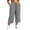 *041-Gray, variant on Cutuoiiu Plus Size Cropped Wide Leg Pants for Women Solid Color Elastic Drawstring Waist Mid Calf Pants With Side Pockets Split Hem Lightweight Summer Daily Walking Bottoms