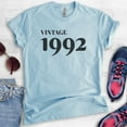 thumbnail image 2 of Vintage 1992 Shirt, Unisex Women's Men's Shirt, 30th Birthday Shirt, Thirtieth Birthday Shirt, B-day Shirt, Heather Light Blue, XX-Large, 2 of 6