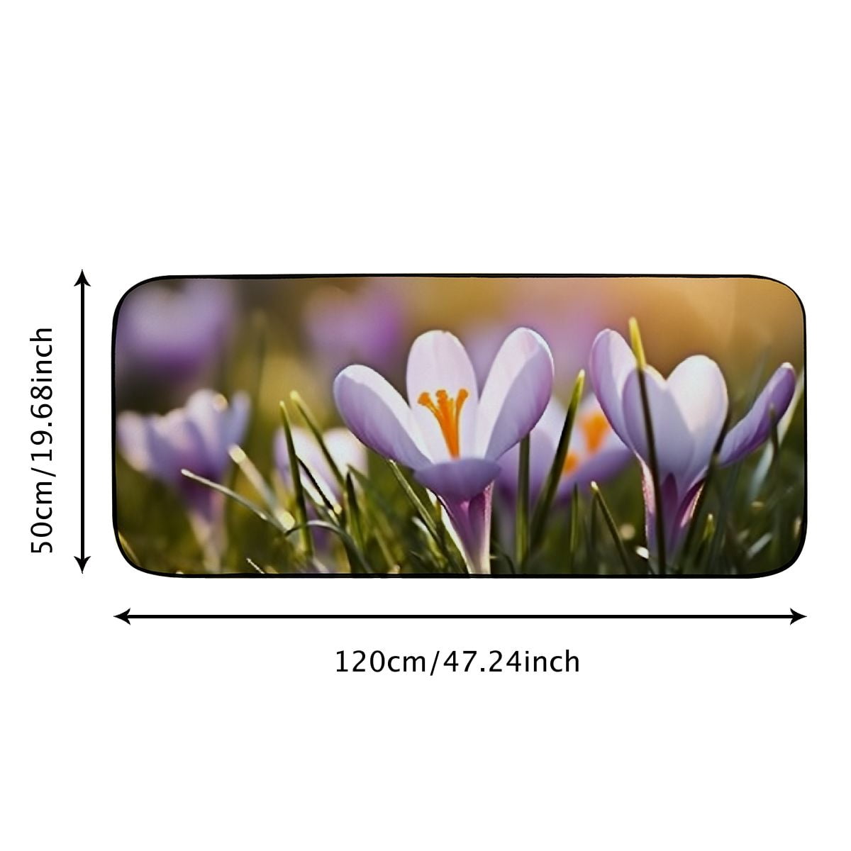 Qinduosi Decorative Door Mat, Door Mat with Non-Slip Rubber Backing, Cleaning, Traps Dirt, for Entry, Patio, Garage - Spring Schwertliliengewaechs Spring 19.68*47.24 in